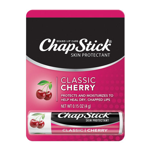 Chapstick Classic Cherry Flavor Skin Protectant Flavored Lip Balm Tube, 0.15 Oz